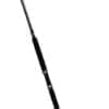 A black and silver pole with a white background