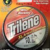 A package of berkley trilene xl armor coated fishing line.